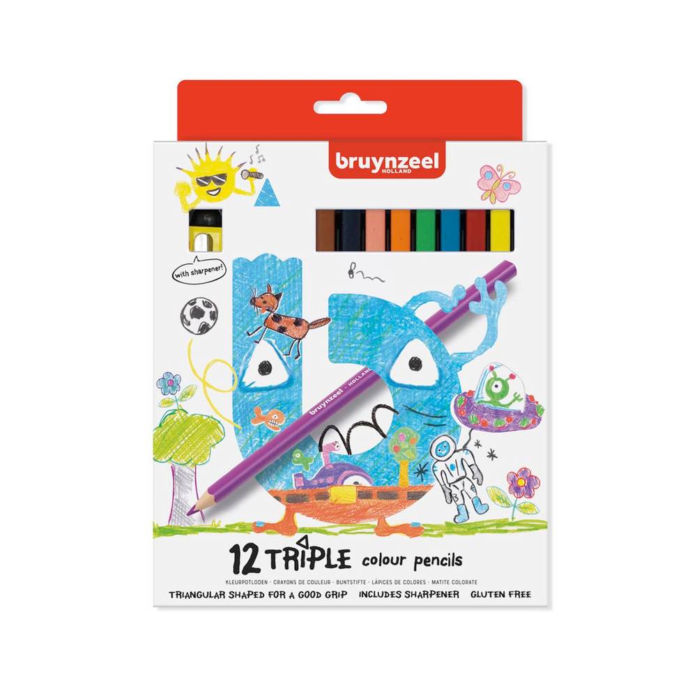 Bruynzeel - Kids Triple Buntstifte 12er Pack