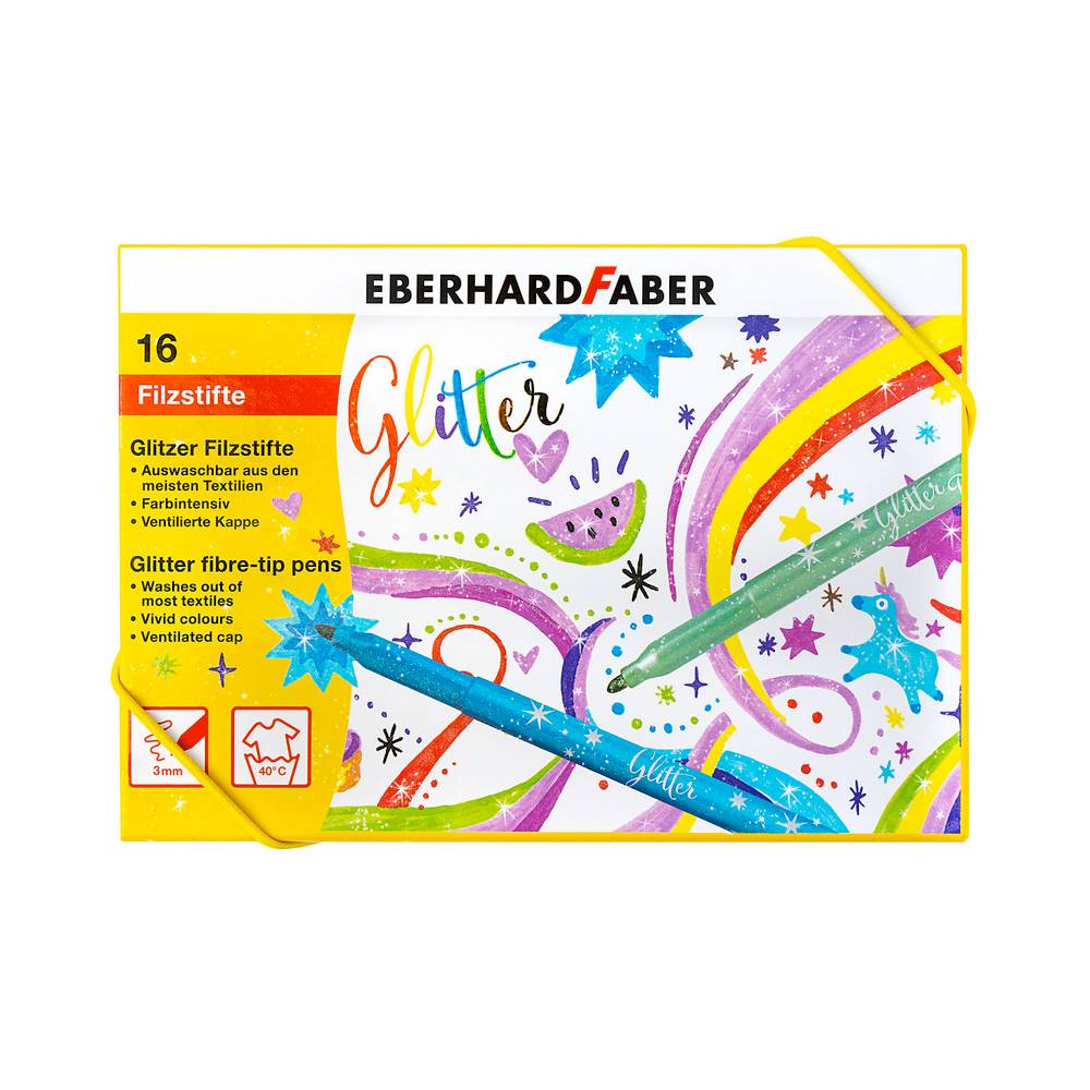 Stylos à paillettes 16 pièces