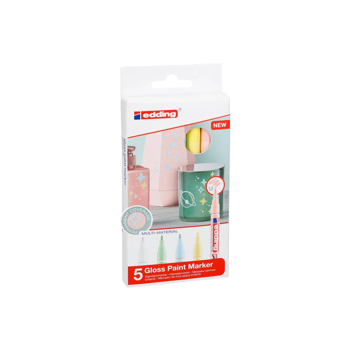 Edding - Glanzlackmarker Pastel 5-teilig