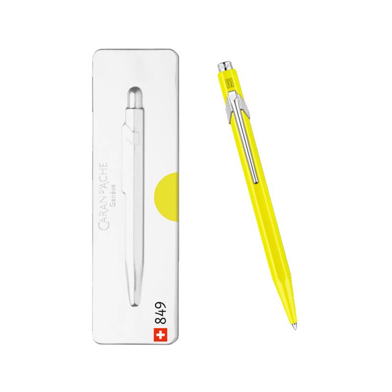 Caran d'Ache Kugelschreiber 849 Gelb Fluo mit Etui | MeinStift