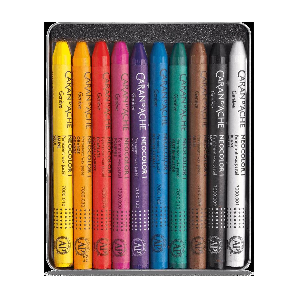 Caran d'Ache NEOCOLOR I Metallic Pastels Box of 10