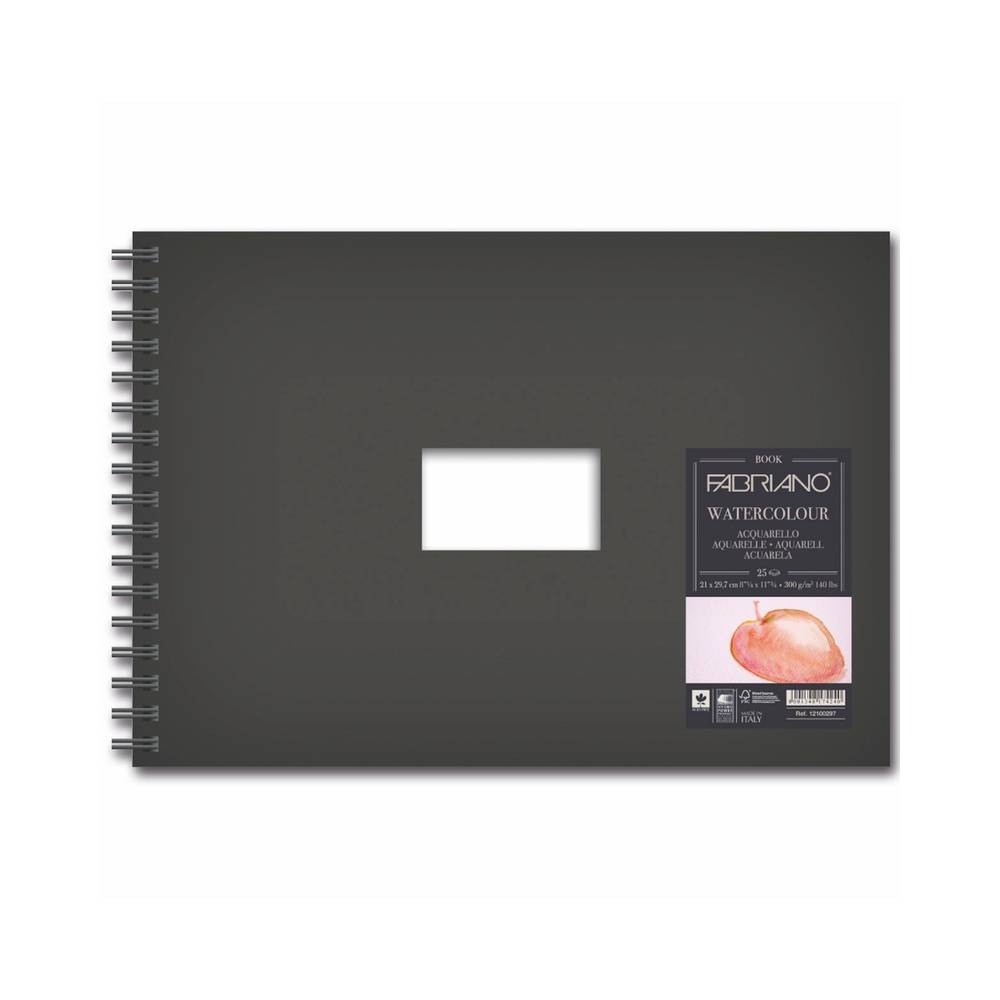 Fabriano - Aquarell-Spiralbuch Weiss