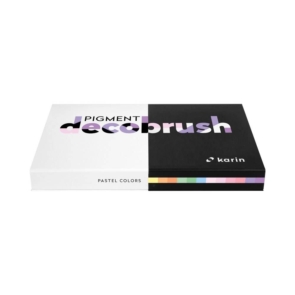 Marqueur pinceau pigment deco couleurs pastel, lot de 12