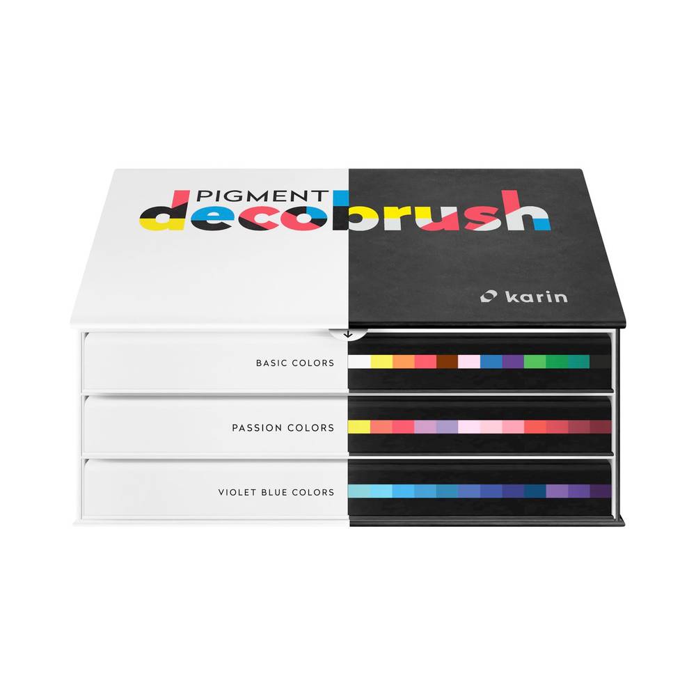 Set de marqueurs décoratifs à pigments Deco Brush, 36 pièces