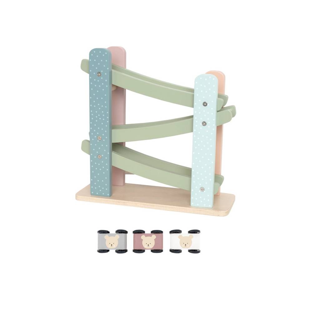 Piste de course Teddy colorée avec voitures 4 pièces