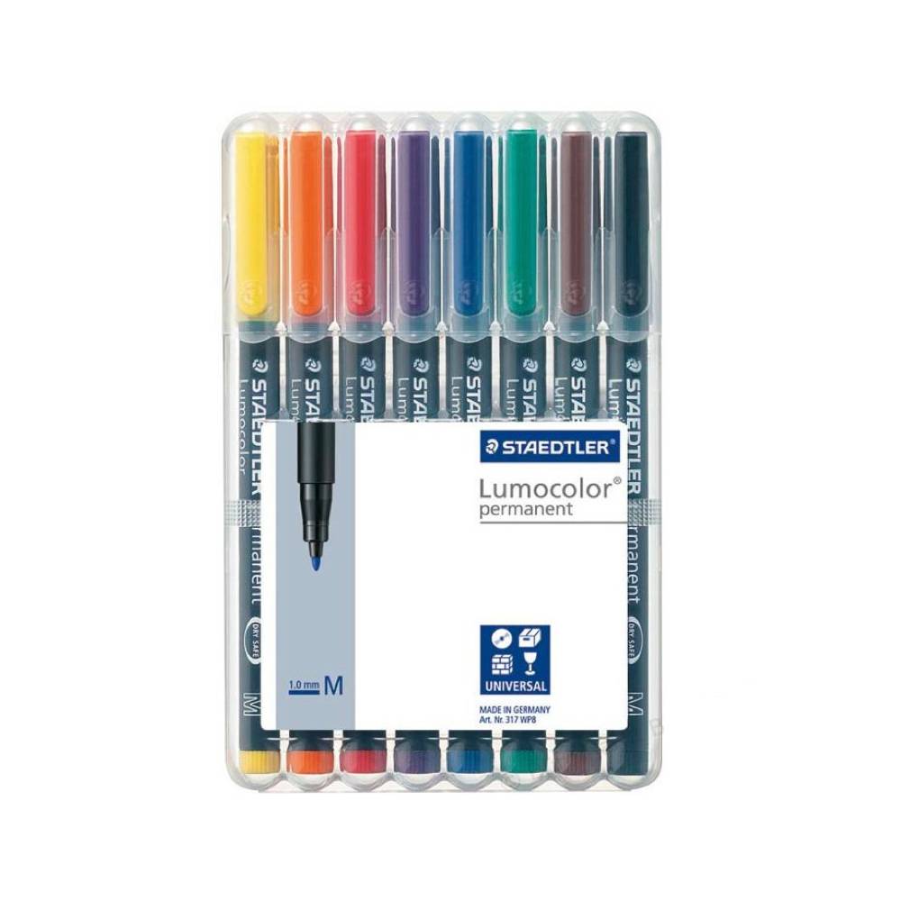 Staedtler - Lumocolor permanent M set de 8 stylos universels