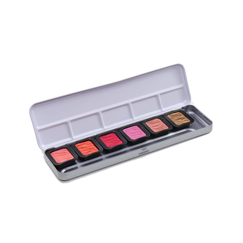 Finetec - Couleurs nacrées chaudes, ensemble de 6 pièces, y compris la couleur FlipFlop