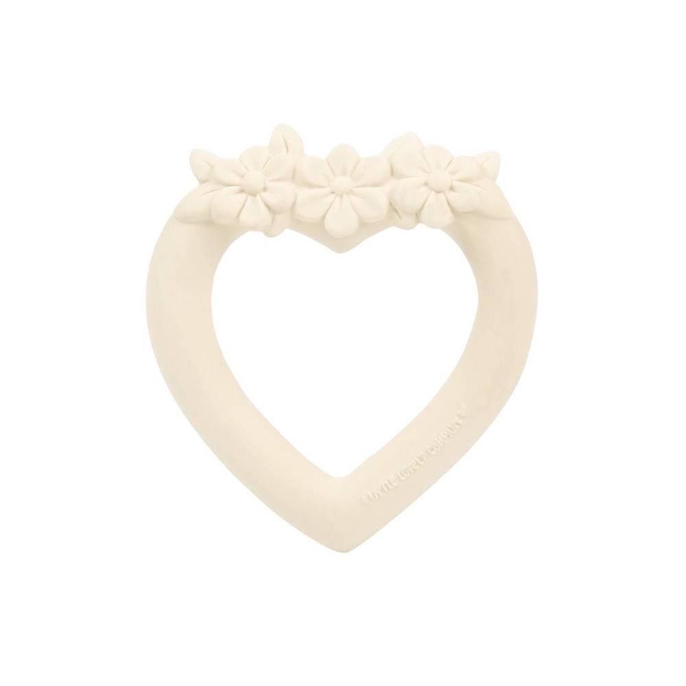  Anneau de dentition pour bébé forme cœur couleur crème