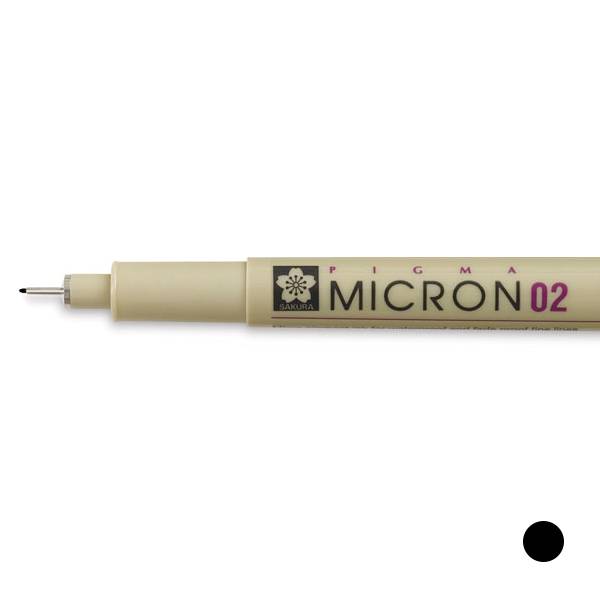 Pigma Micron Fineliner 0.3mm (Nr. 02) schwarz
