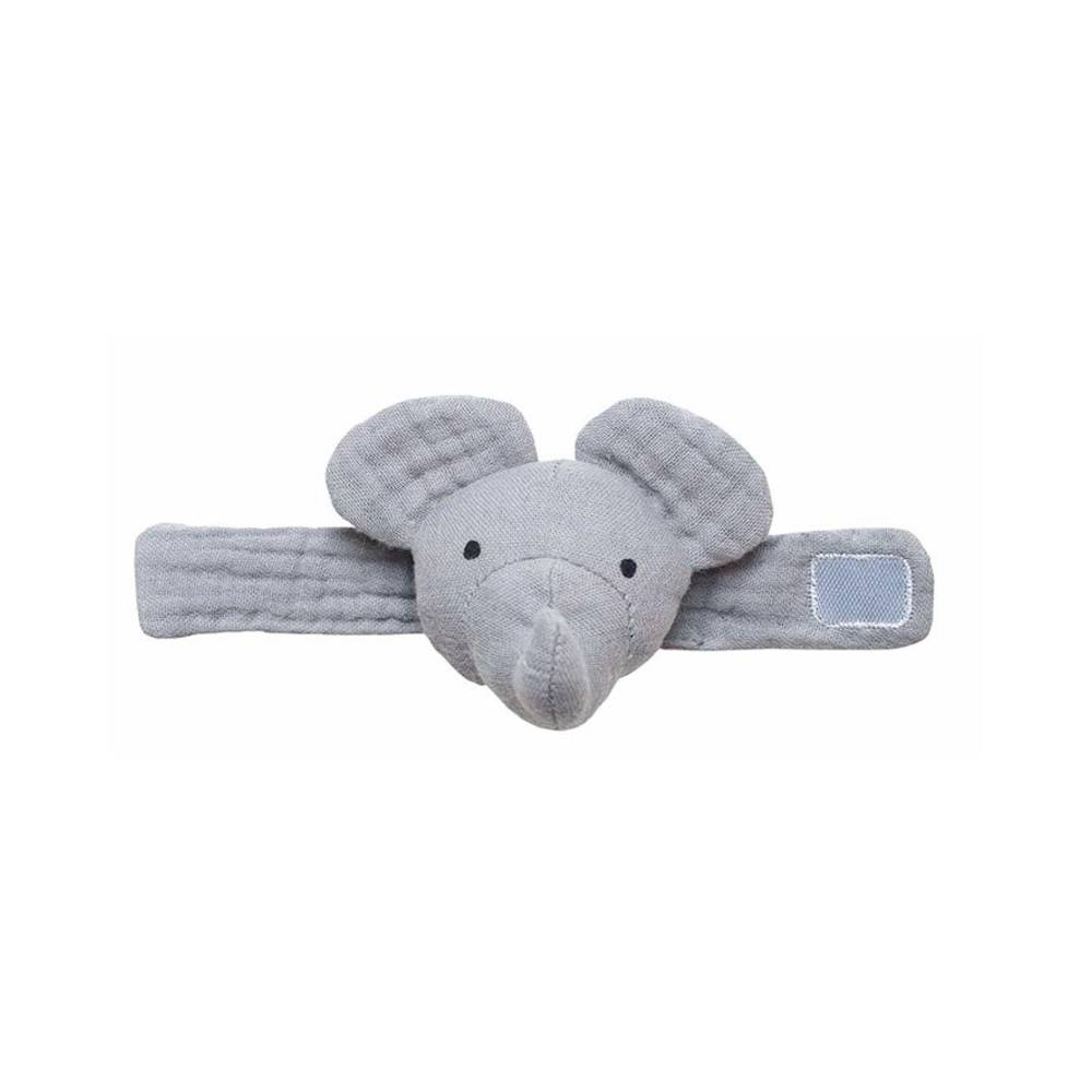 Hochet en peluche avec bras Éléphant gris