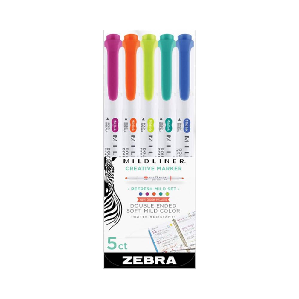 Set de 5 stylos Mildliner Bulletjournal Brush Refresh Tones