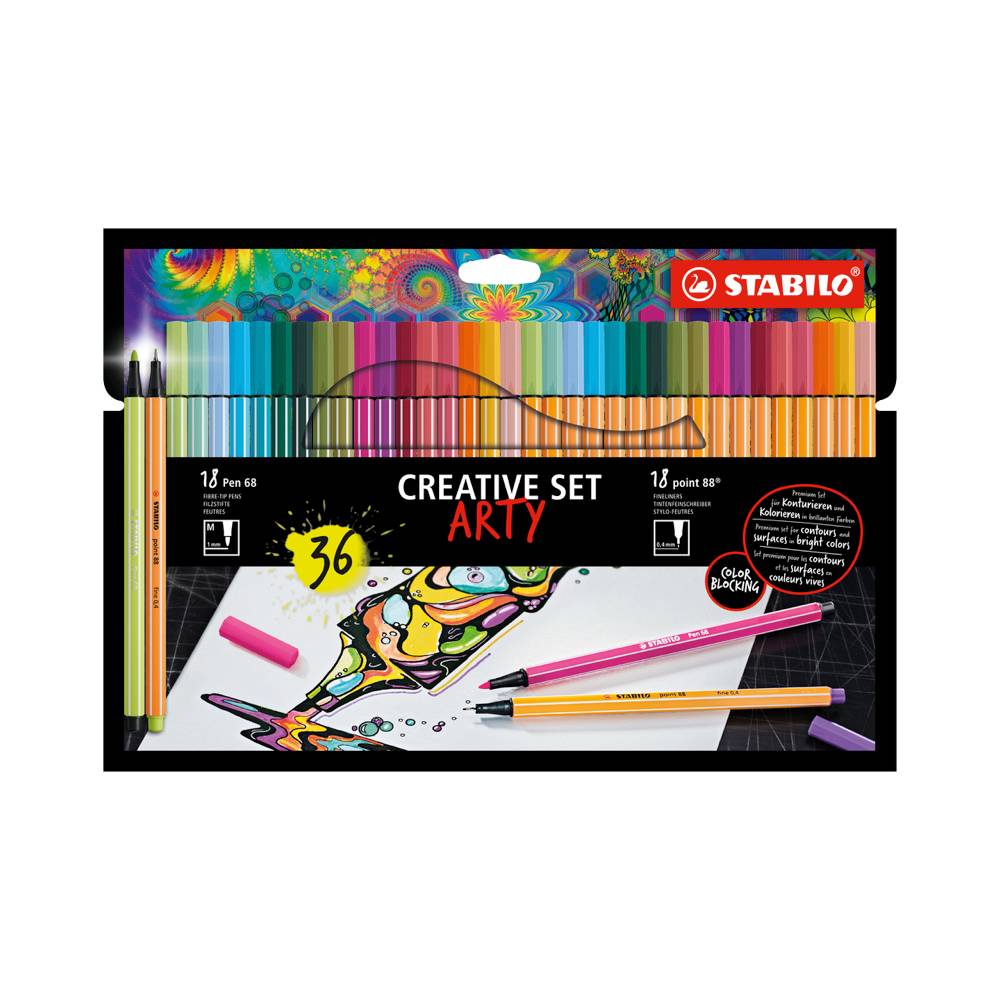 Creative Set Arty Fineliner Point88 + Filzstifte Pen68 36er Set