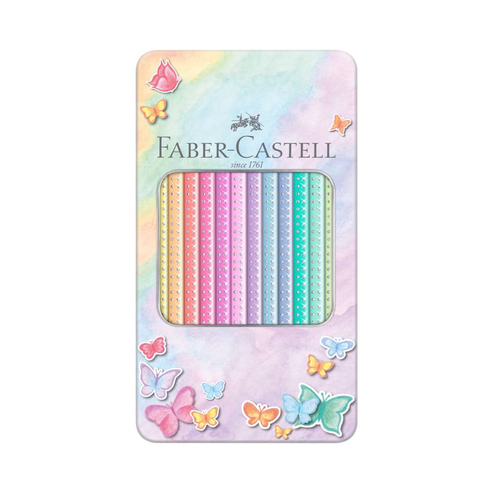 Crayons de couleur pastel métallisés Sparkle Étui de rangement 12 pièces