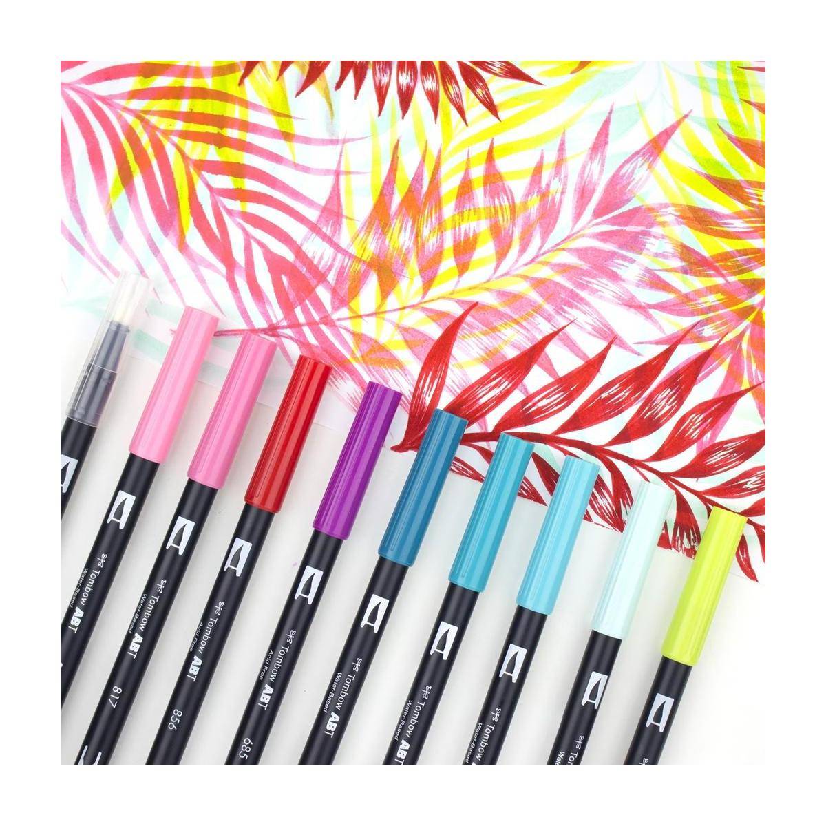 Tombow ABT Dual Pinselstifte – Grundfarben Set 12 Stück, Wasserbasiert, Geruchlos Und Lichtbeständig