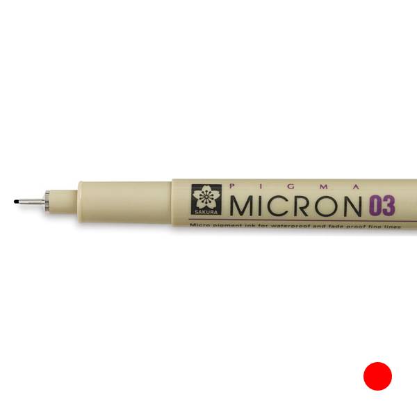 Pigma Micron 0.35mm rot