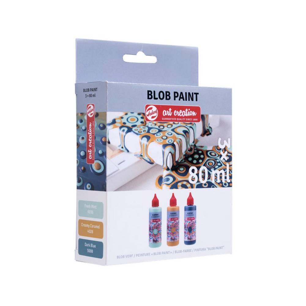 Set de 3 peintures Blob Mint, Caramel, Blue