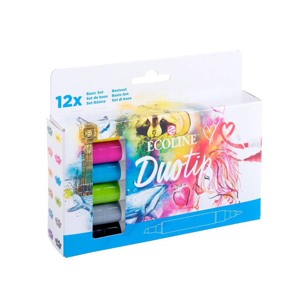 Talens ECOLINE DuoTip Basic 12 Farben-Set kaufen | MeinStift