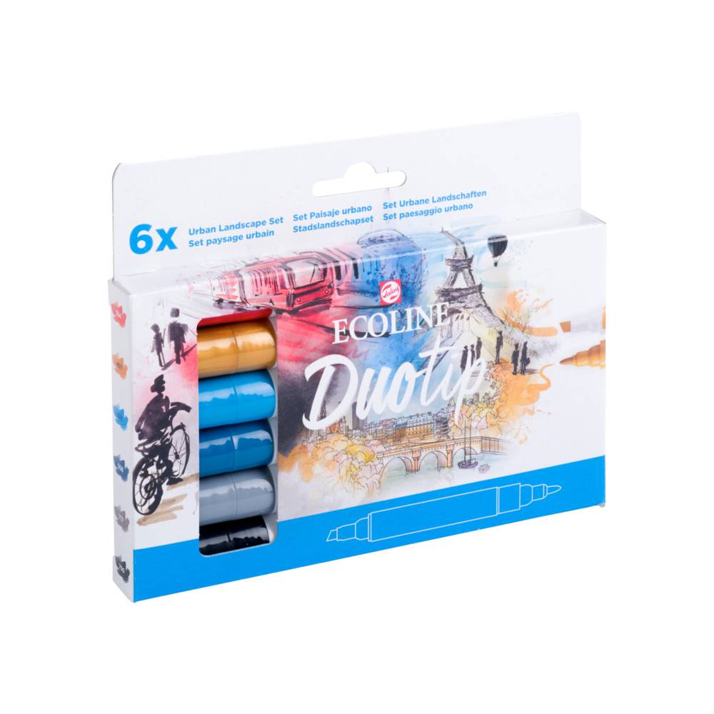 Ecoline DuoTip Paysage Urbain Ensemble de 6 couleurs