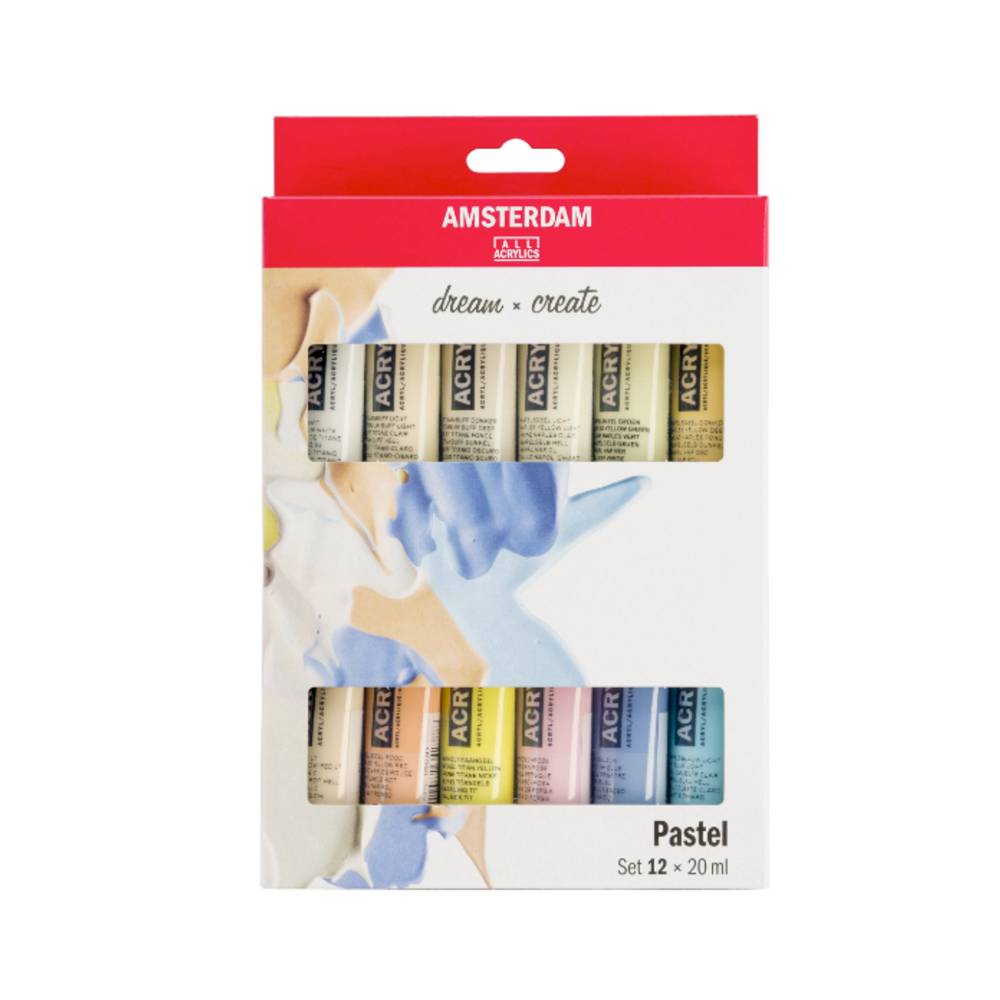 Acryltuben 12er Set Pastell
