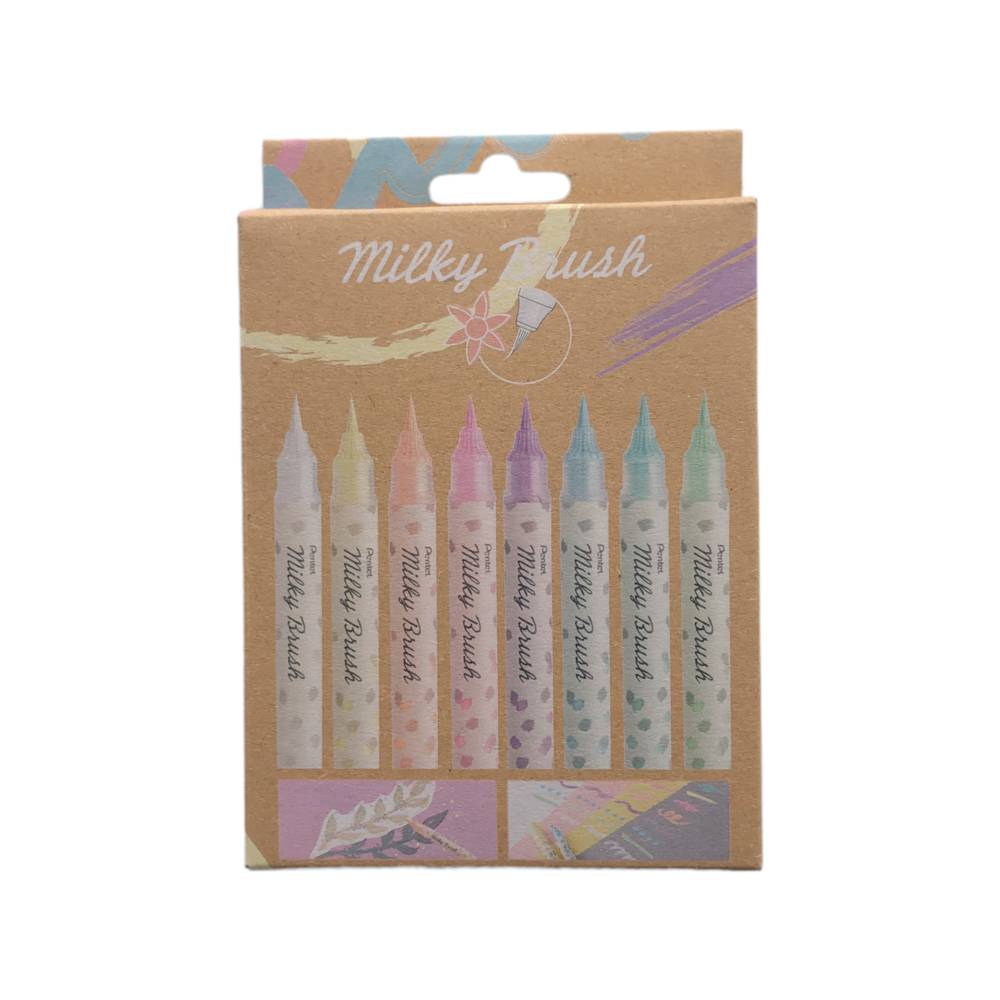 Pentel MilkyBrush Pen Pastell 8er Set kaufen | MeinStift