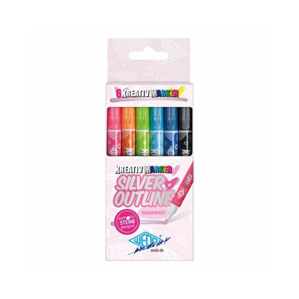 WEDO Silber Outline Marker 6-teilig kaufen | MeinStift