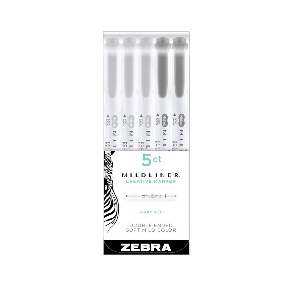 Zebra Mildliner Stifte Bulletjournal Gray Tones 5er | MeinStift