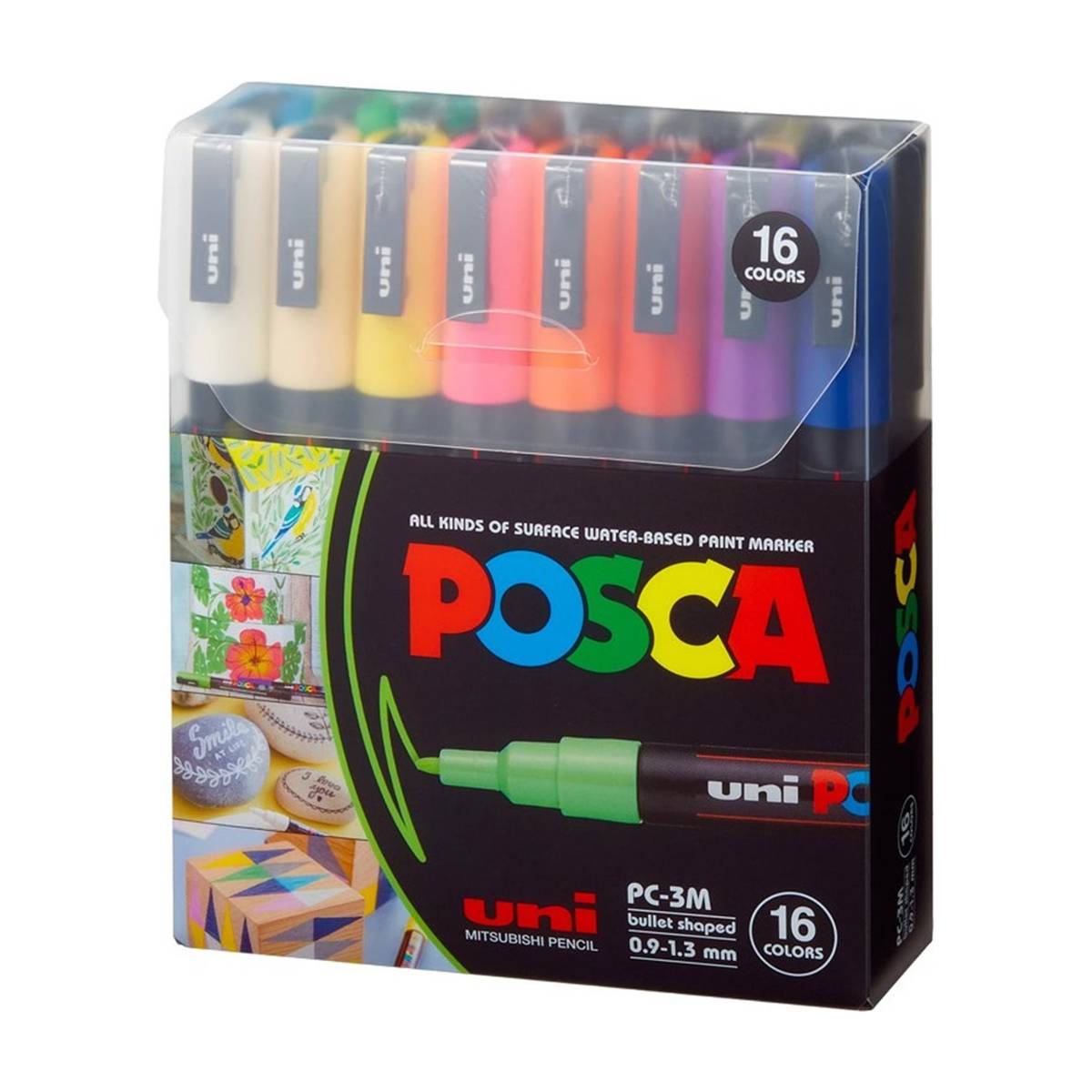 Posca Uni PC-3M Art Paint Pens - Set of 8 - in Gift Box - Red Shades