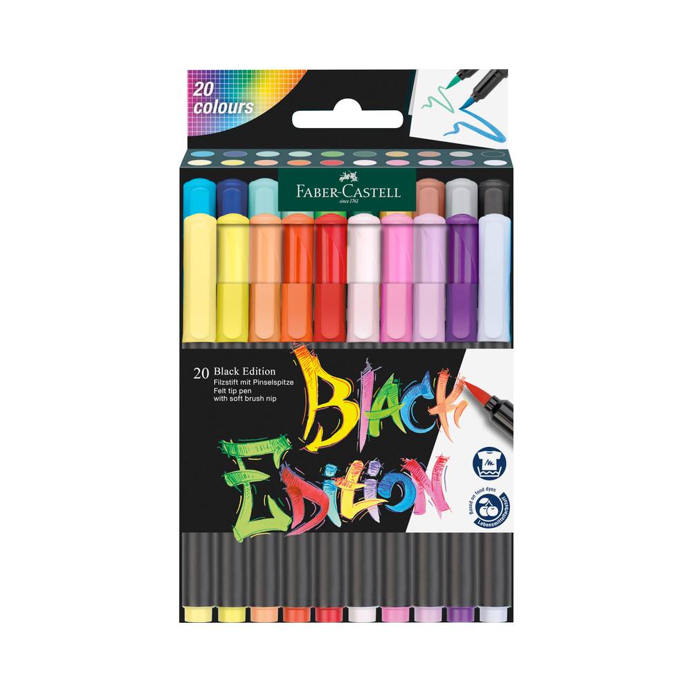 Ensemble de 20 pinceaux Black Edition BrushPen Mix