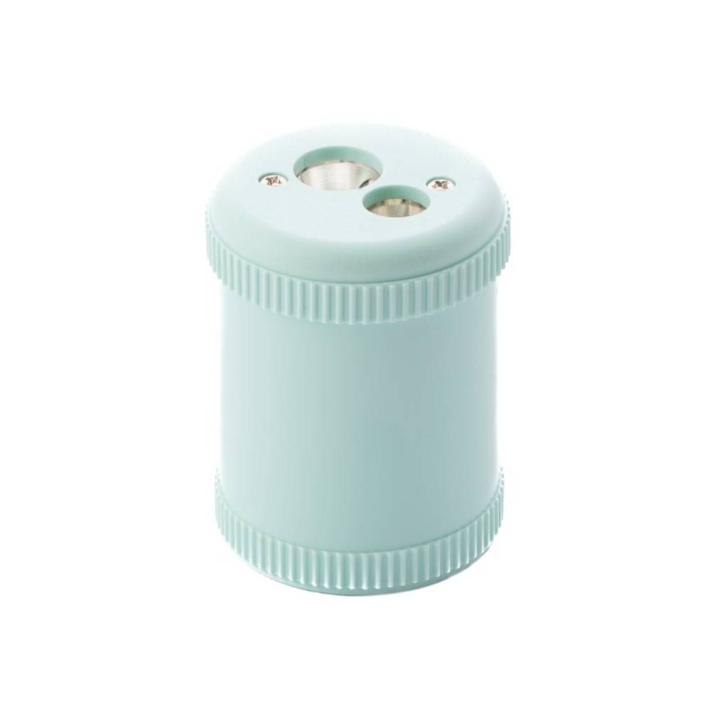  Taille double pour taille-crayon avec pointe métallique pastel turquoise