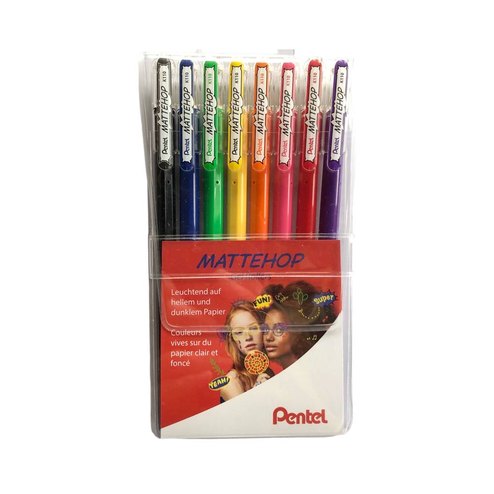 Pentel Gel Roller MATTEHOP 8er Set kaufen | MeinStift