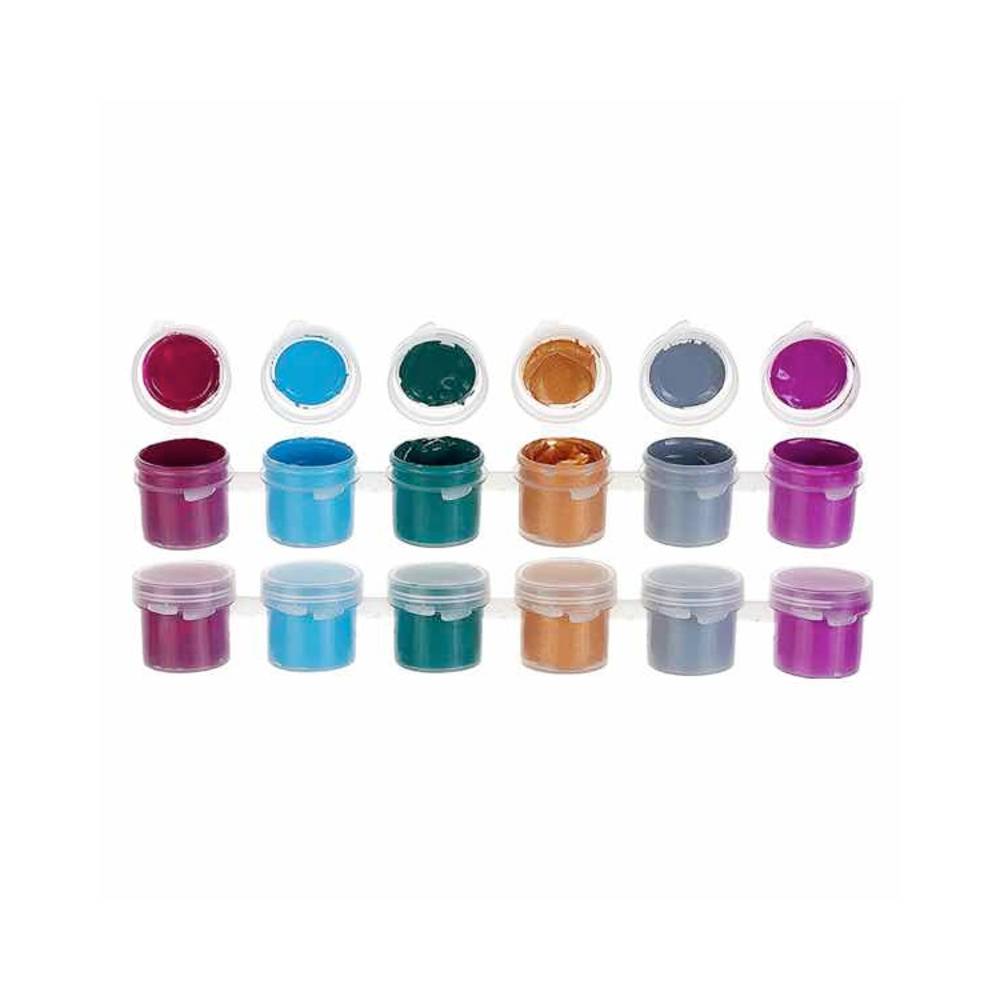 Leere Farbdosen/ Farbtöpfe 6er Streifen 5ml