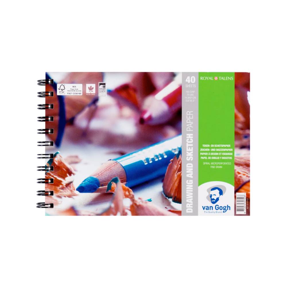 Van-Gogh - Sketch- und Zeichenpapier Spiralbuch A5 Querformat