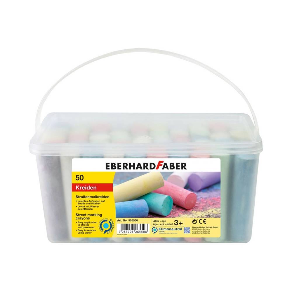 Seau de craies de trottoir 50 pièces