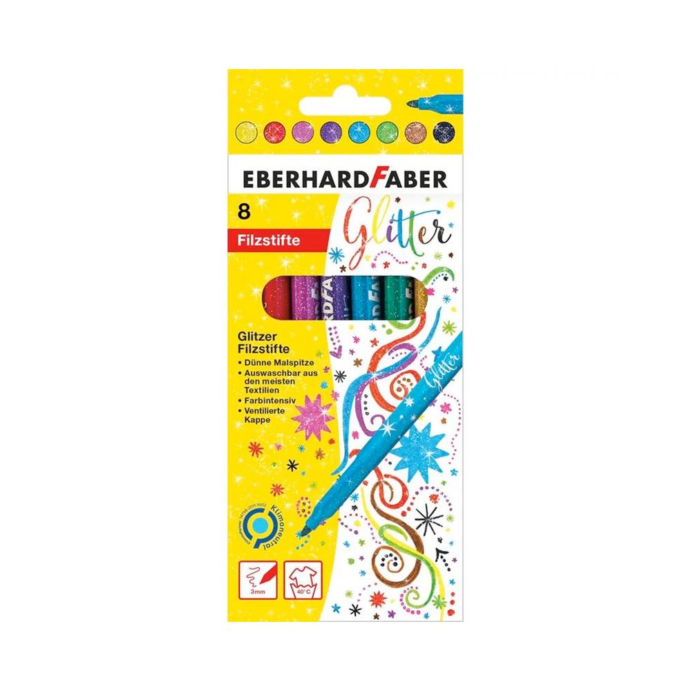 Eberhard Faber Glitzer Filzstifte 8-teilig kaufen | MeinStift
