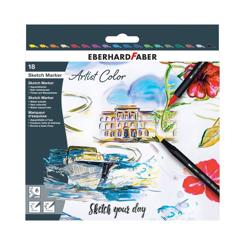 Eberhard Faber - Artist Color Sketch Marker 18er Set