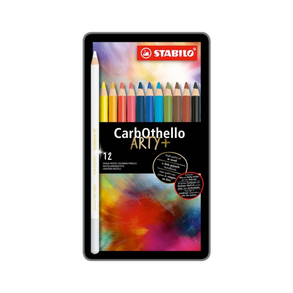 CarbOthello Arty+ Crayons pastel en métal 12 pièces