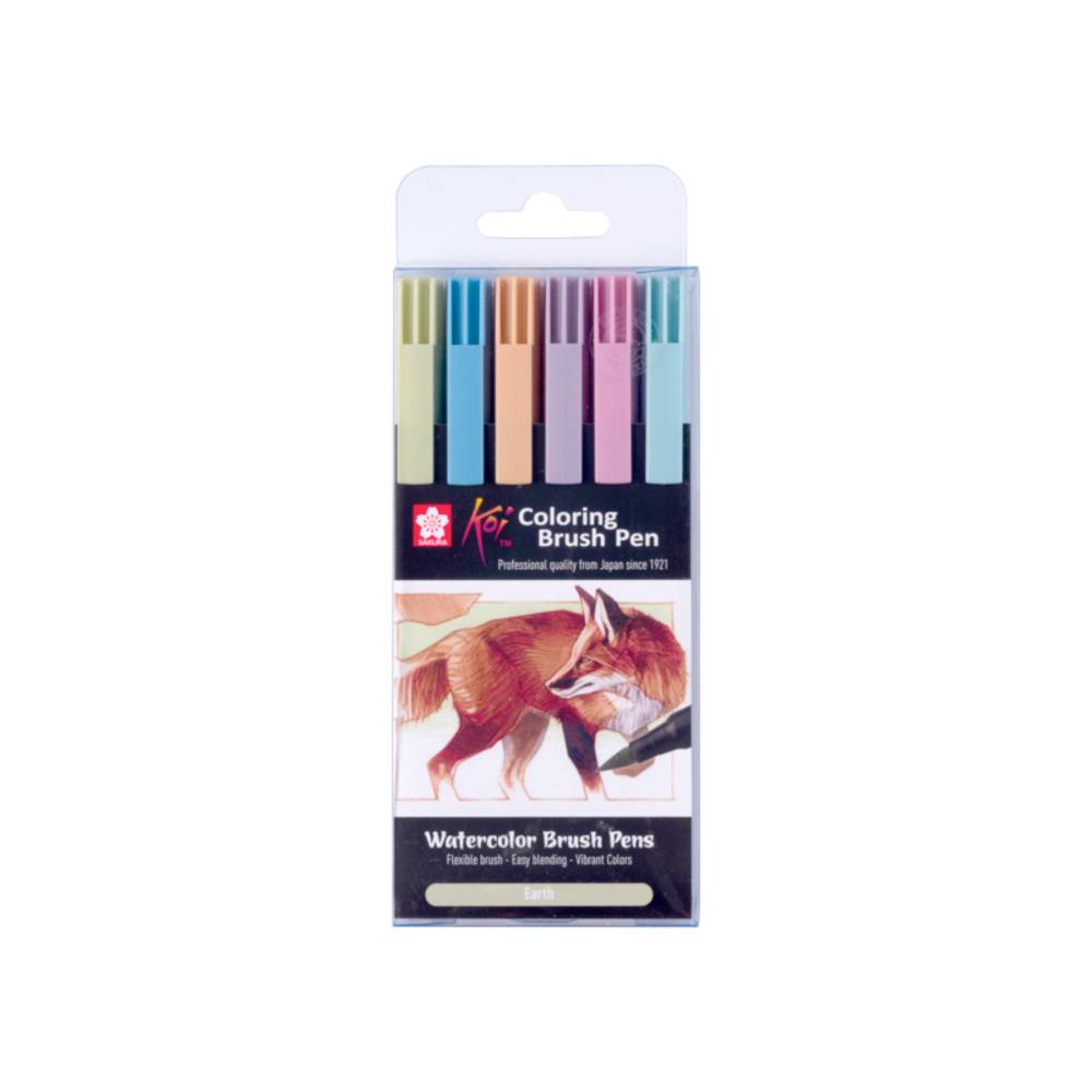 Sakura - NEU Koi Color Brush Set 6er Earth