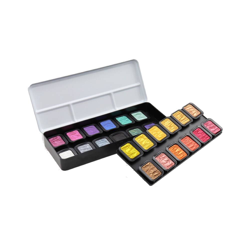 Couleurs perlées colorées, ensemble de 24