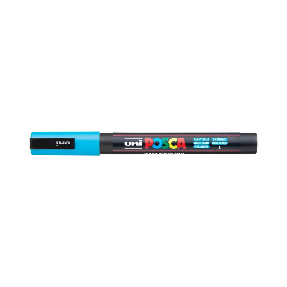 Uni Marker PC-3M Bleu clair pointe ronde fine