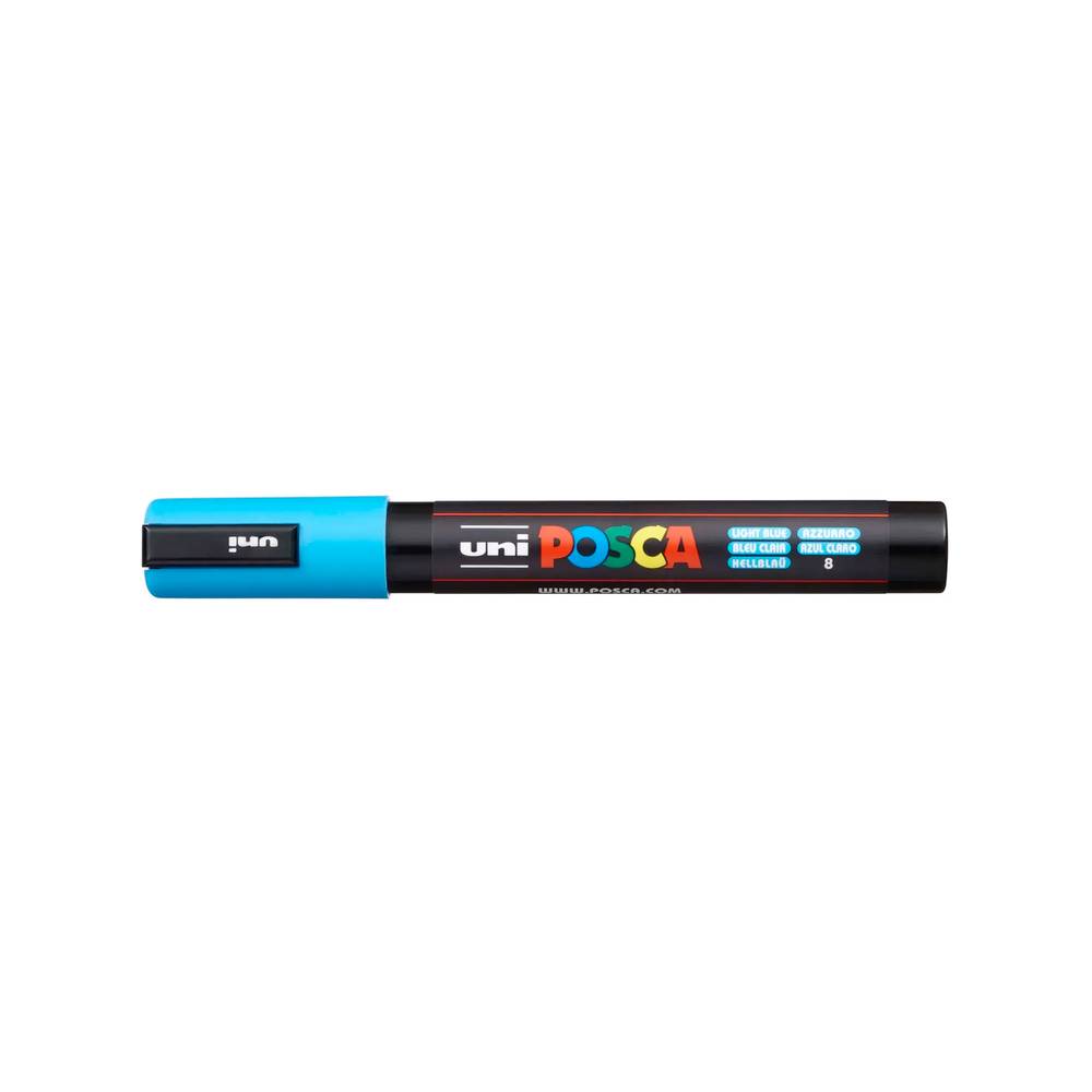 Uni Marker PC-5M Bleu clair pointe ronde moyenne