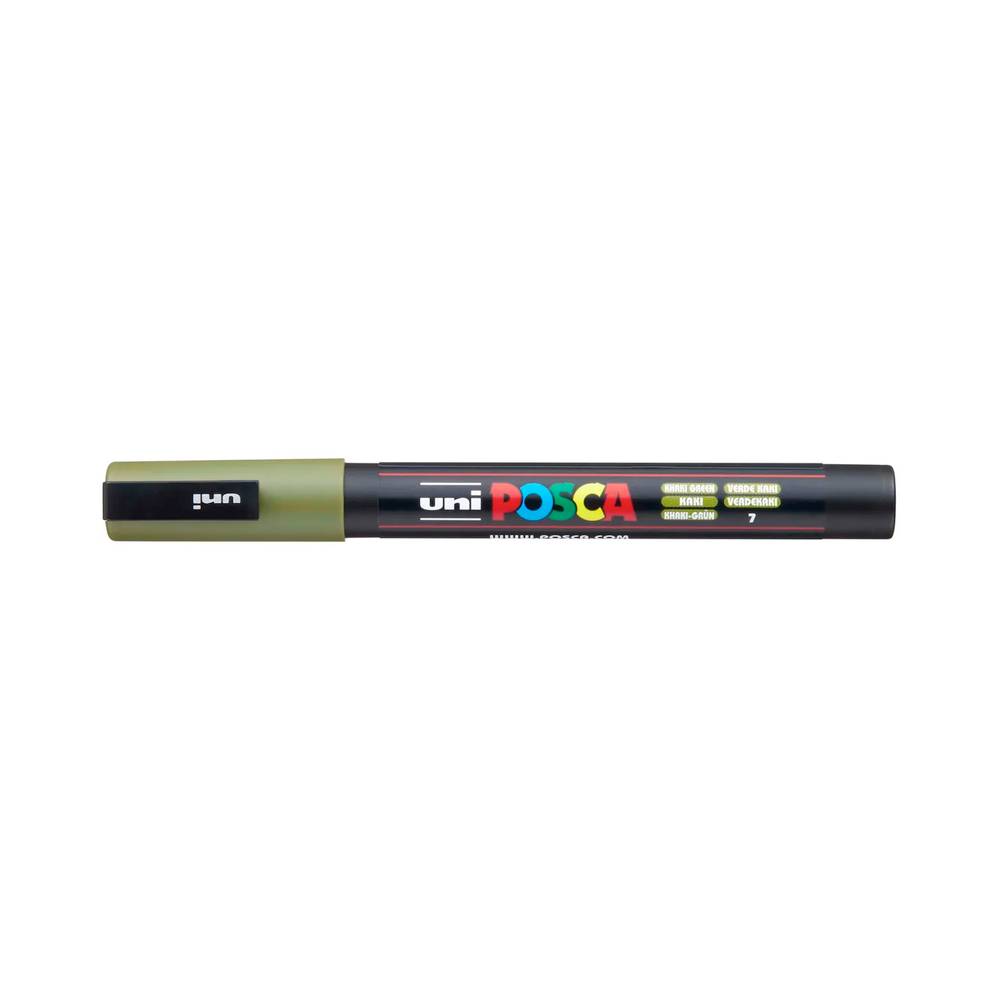 Uni Marker PC-3M Vert kaki fine pointe ronde
