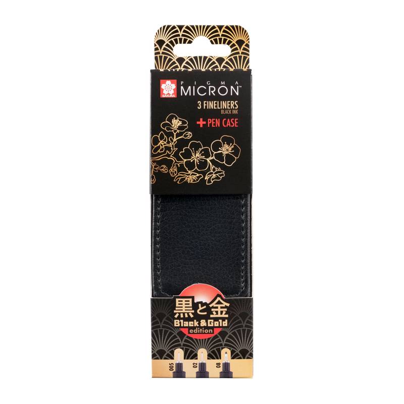 Sakura Pigma Micron Schwarz & Gold Edition 3er Set & | MeinStift