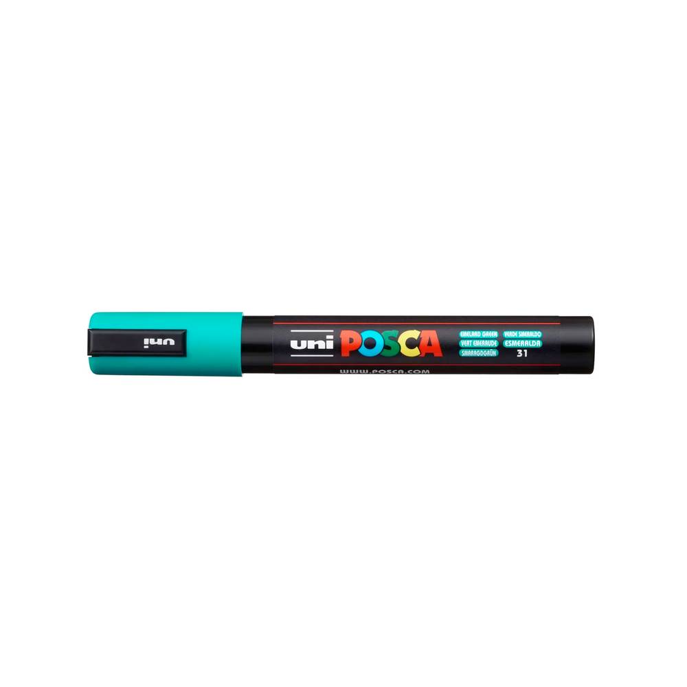 Uni Marker PC-5M Vert Émeraude pointe ronde moyenne