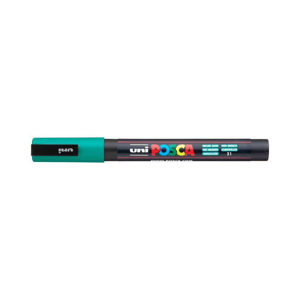 Uni Marker PC-3M Vert Émeraude Fine Pointe Ronde