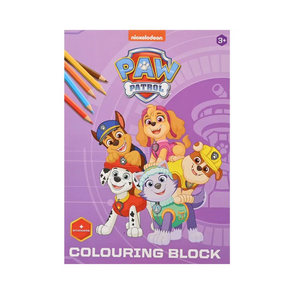 Paw Patrol Malblock Lila mit Stickern
