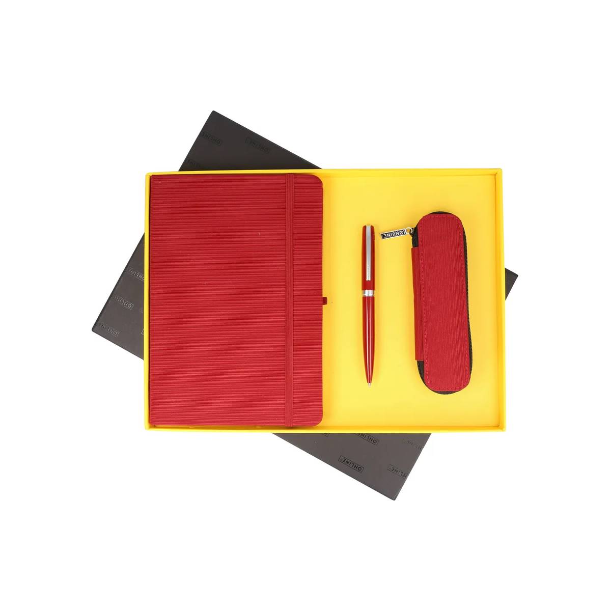 Coffret cadeau Indian Summer Red carnet A5 avec stylo et étui