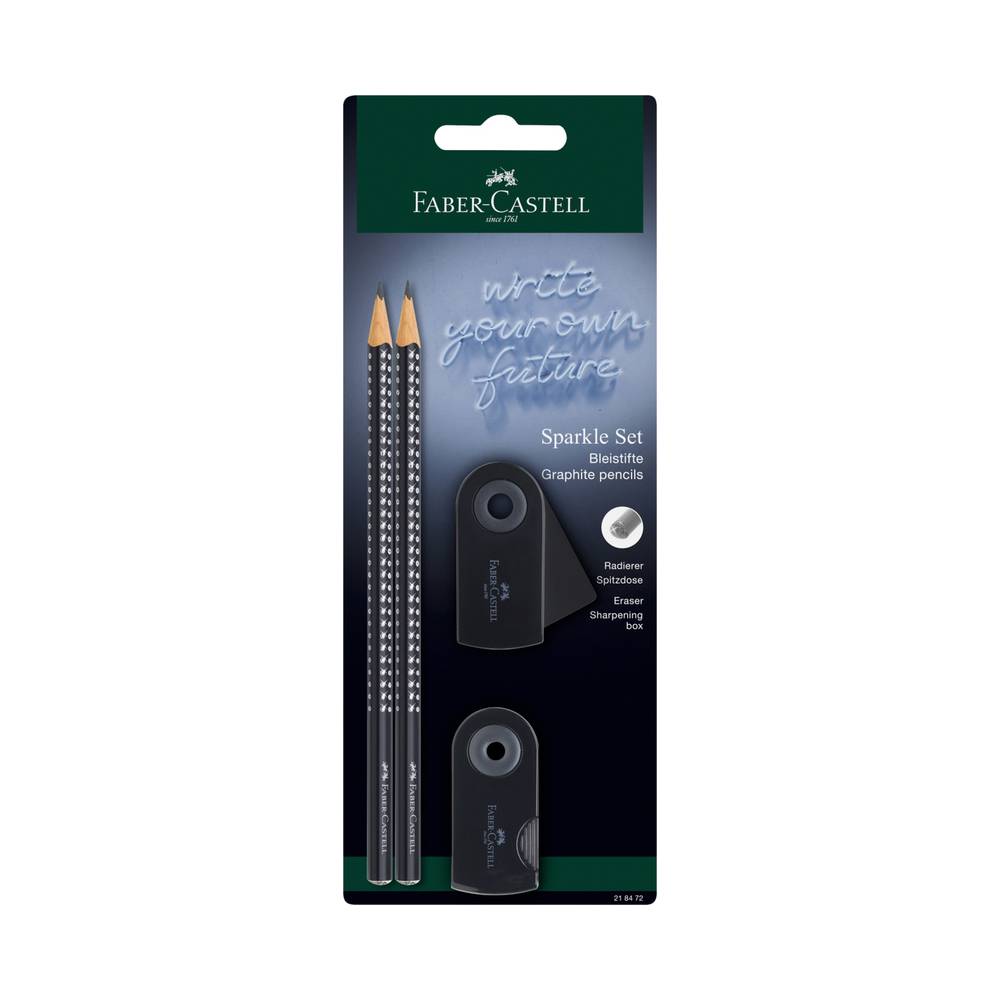 Ensemble complet de crayons Sparkle, lot de 4, noir