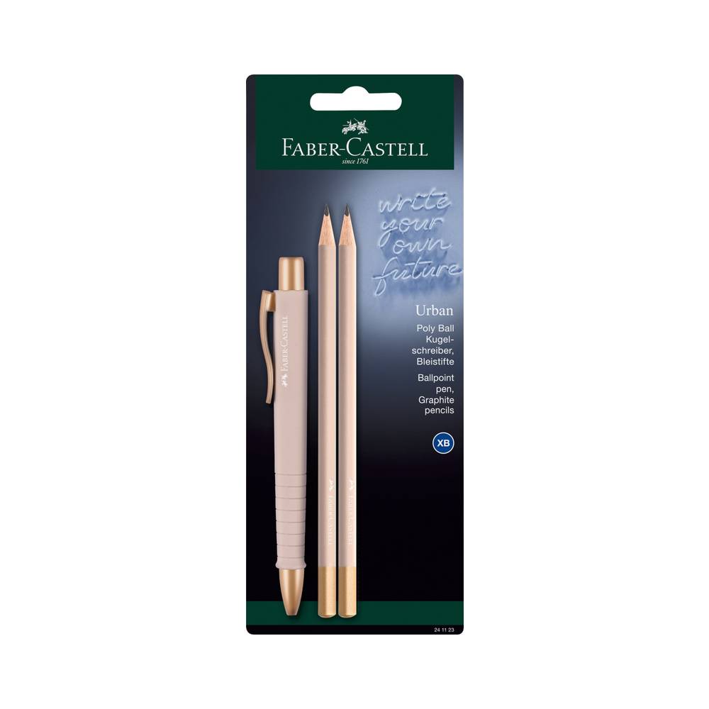 Faber-Castell - Urban Kugelschreiber und Bleistiftset 3er Set pale rose