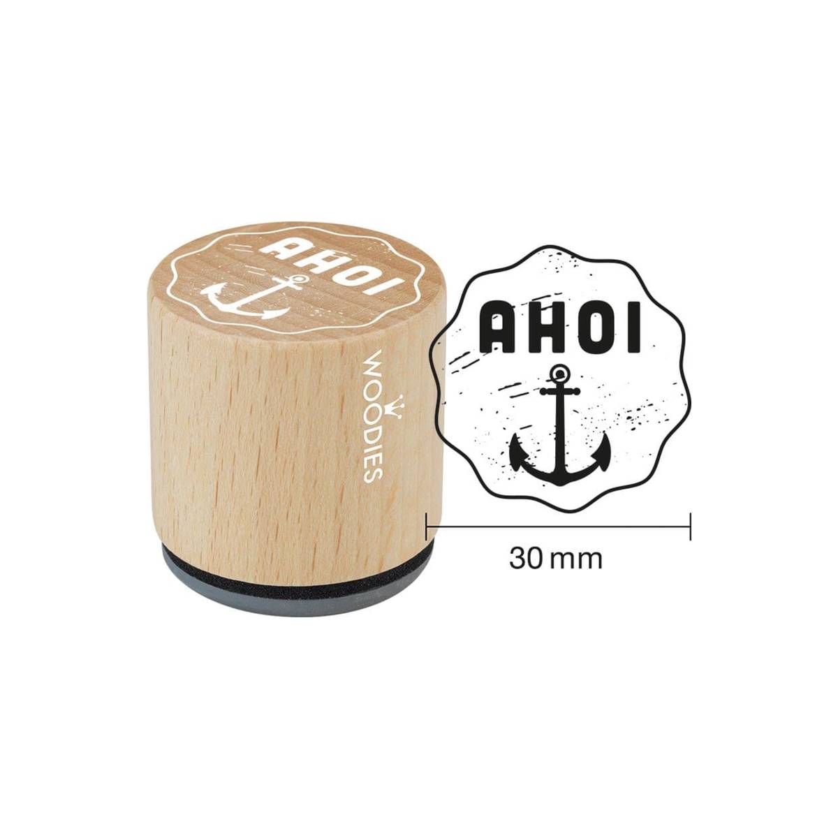 Woodies Motivstempel Anker Ahoi