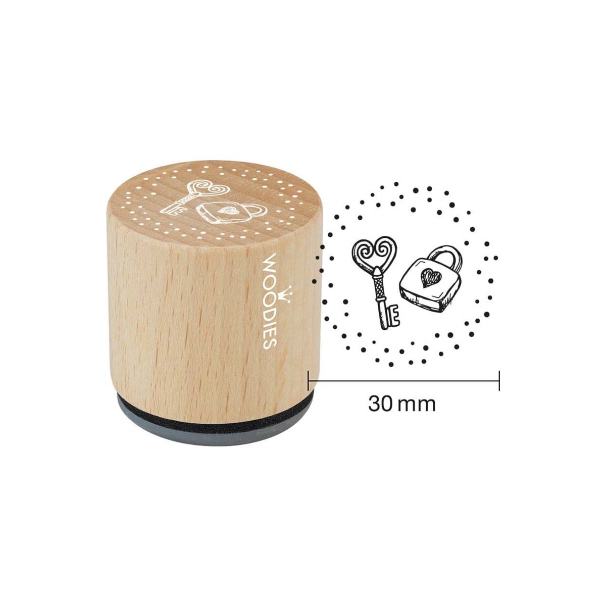 Colop - Woodies Motivstempel Love Lock